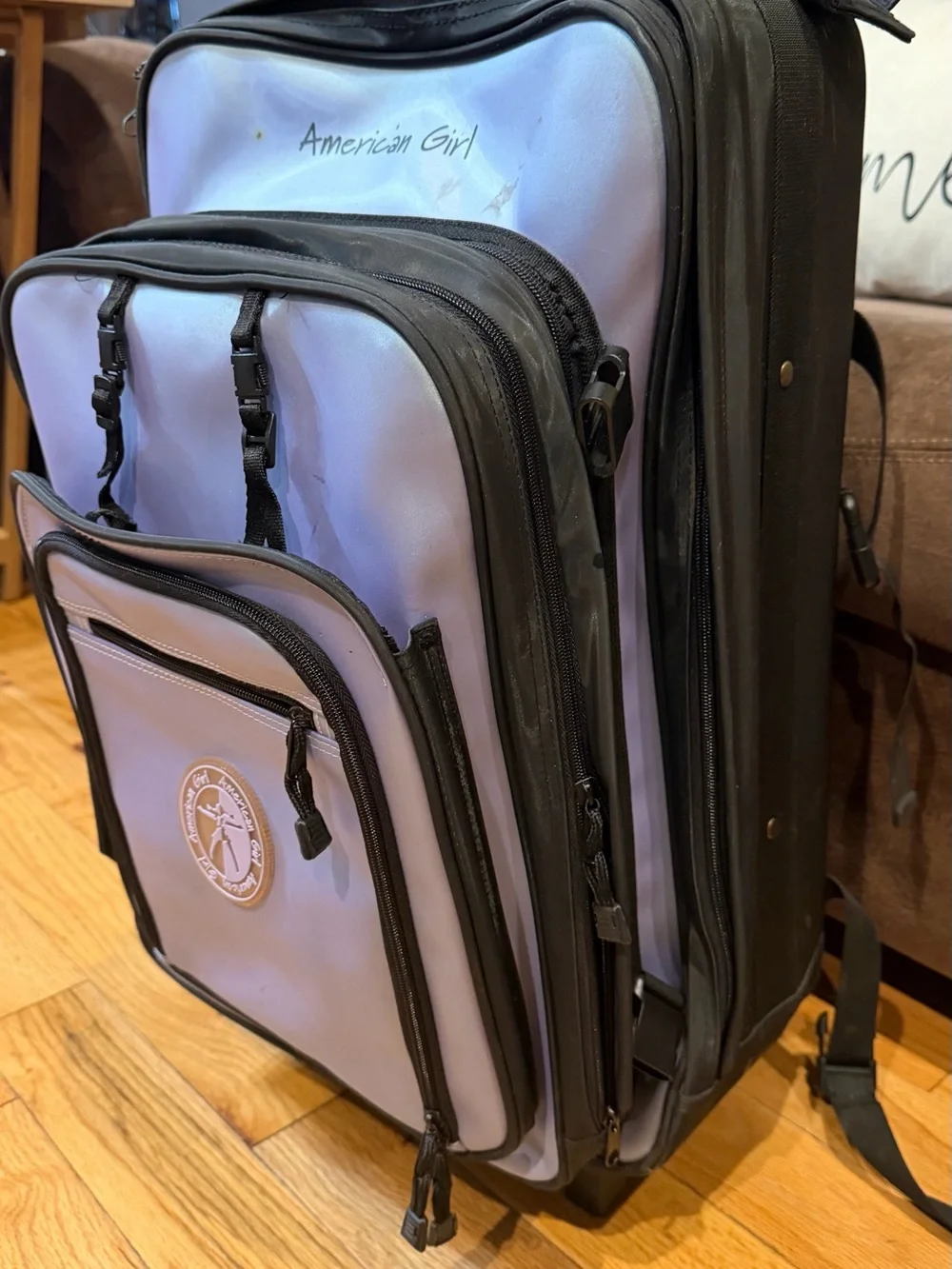 VINTAGE (2001) American Girl Lilac and Black Kid’s Matching Backpack & Suitcase